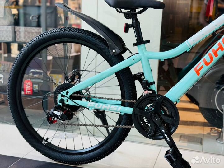 Велосипед горный скоростной funsi 613 21s 24'' зел