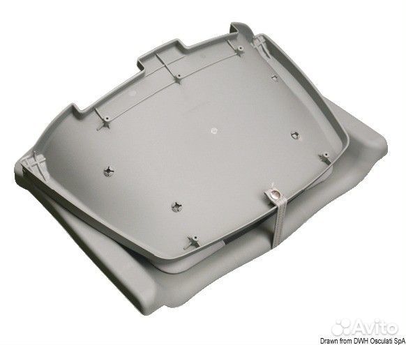 Сиденье из серого полиэтилена со складной спинкой 543 x 466 х 400 мм, Osculati 48.405.01