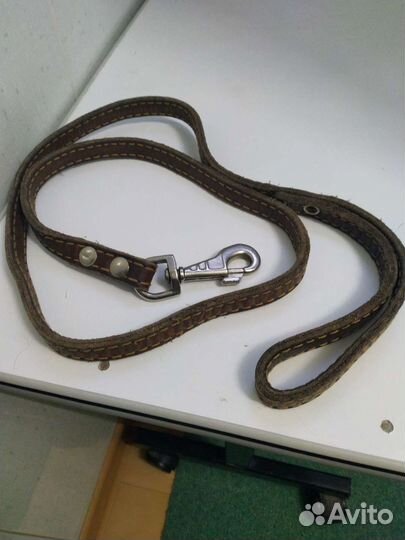 Поводок кожаный для крупной собаки