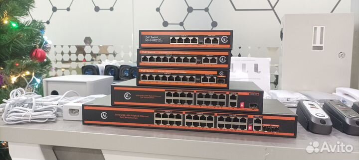 Poe Коммутатор 4 порта 8-16-24