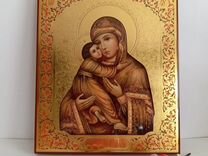 Икона рукописная Владимирская икона Божией Матери
