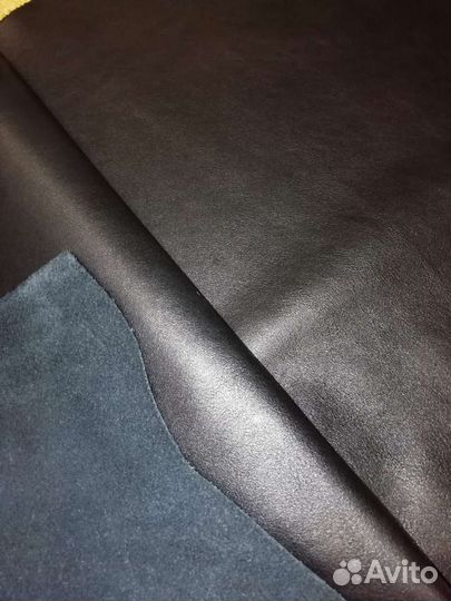 Кожа чёрная крс натуральная