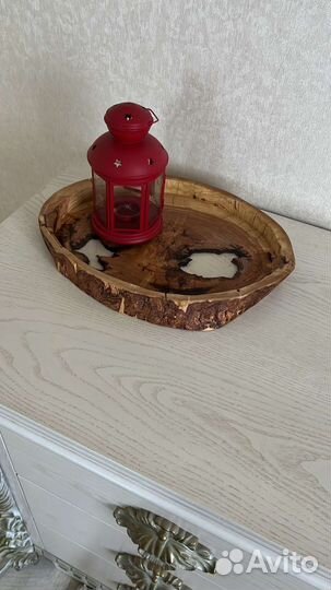 Деревянные тарелки, подносы из спилов