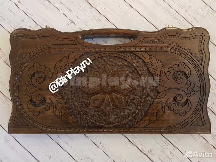 Нарды резные Звезда Марселя бронза