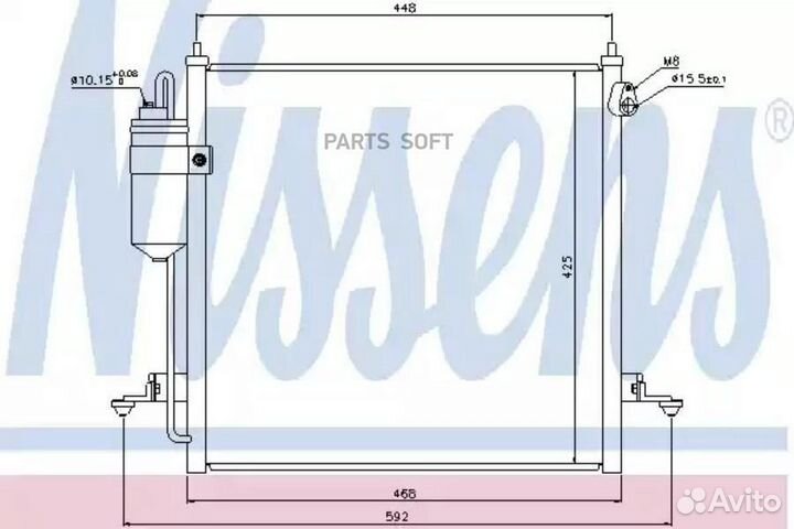 Радиатор кондиционера mitsubishi L200 (2006) 2.5 t
