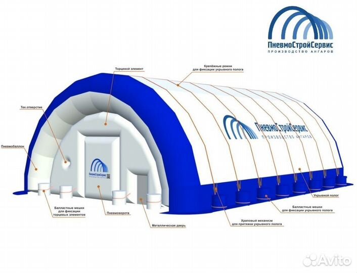 Быстровозводимые надувные ангары от производителя