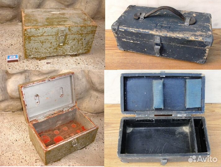 Корпуса старых приборов, футляры, кейсы, аптечки