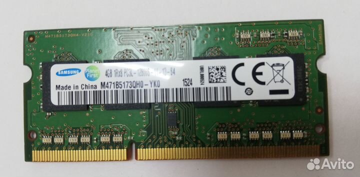 Оперативная память sodimm Samsung, DDR3L, 4GB