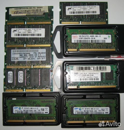 Модули памяти, pcmcia, Wi-Fi старых ноутбуков