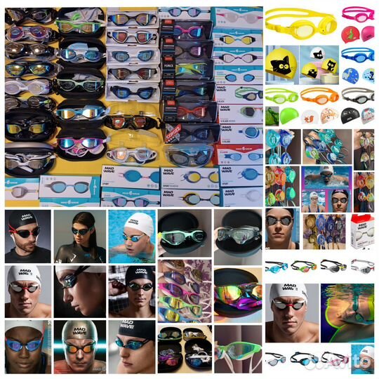 Инвентарь для плавания,очки, резина и тп