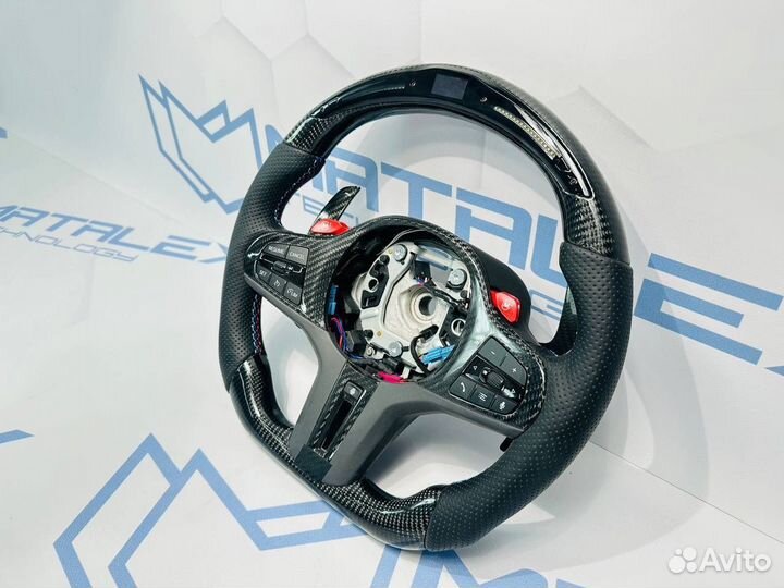Руль карбон BMW G-серия кожа, с подогревом