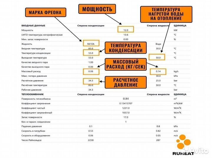 Фреоновый теплообменник тт20R-40, 12 кВт