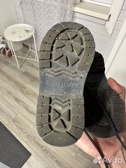 Ботинки детские zara 22 натуральная кожа