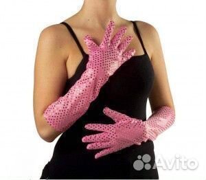 Перчатки с блестками для вечеринки