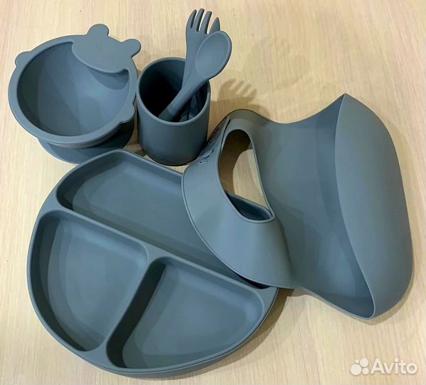 Новый Набор силиконовой посуды 6 предметов