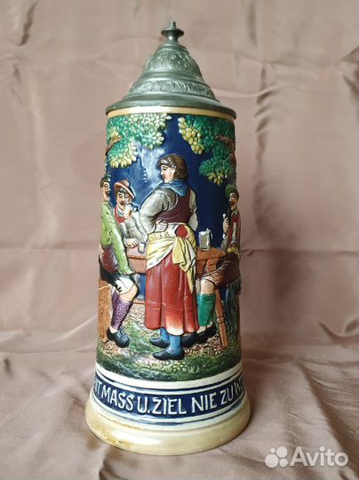 Коллекционная пивная керамическая кружка