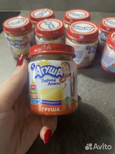 Агуша мясное пюре, фруктовое пюре