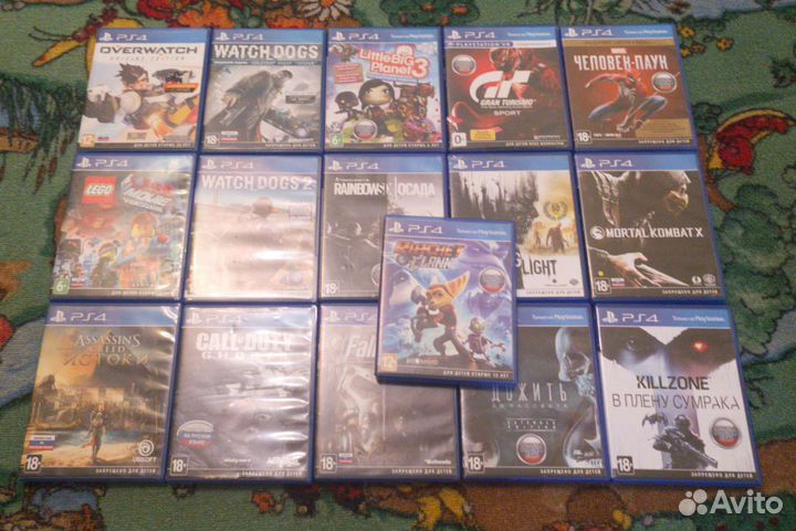 Диски игр для ps4