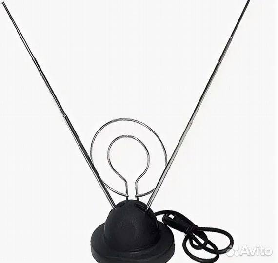 Антенна комнатная телескопическая на подставке VHF