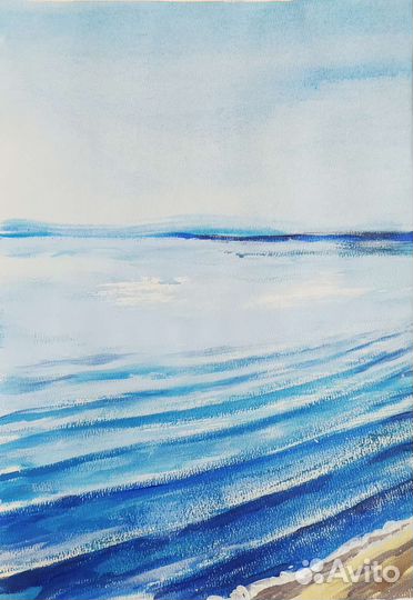 Картина разные природа пейзаж акварель акрил