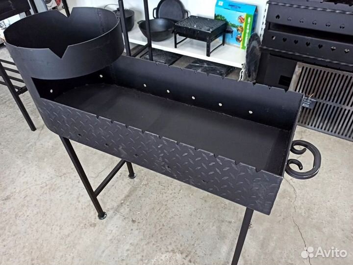 Мангал с печью под казан