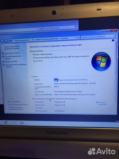 Ноутбук Samsung rv515