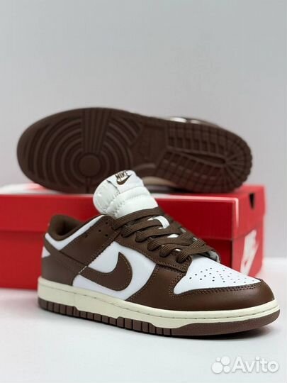 Кроссовки Nike dunk коричневые 3