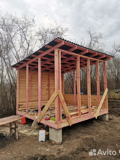 Беседка, терраса, хозблок