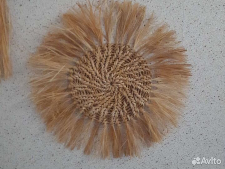 Панно плетеное бохо стиль, абажуры