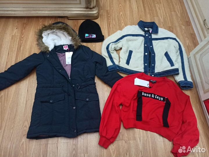 Куртка, парка пакет новых вещей 158-164, 44р