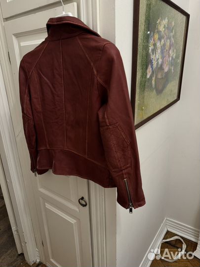 Кожаная куртка натуральная кожа zara