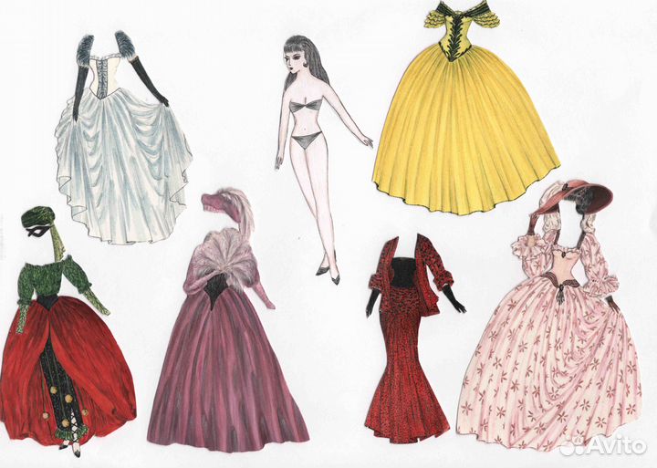 Бумажные куклы с одеждой для вырезания