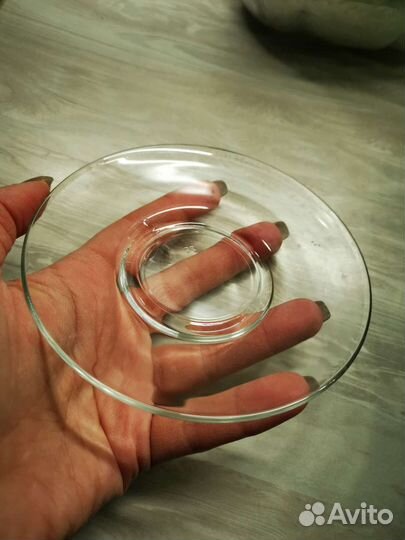Кружка стекло, Блюдце стекло, чайная пара