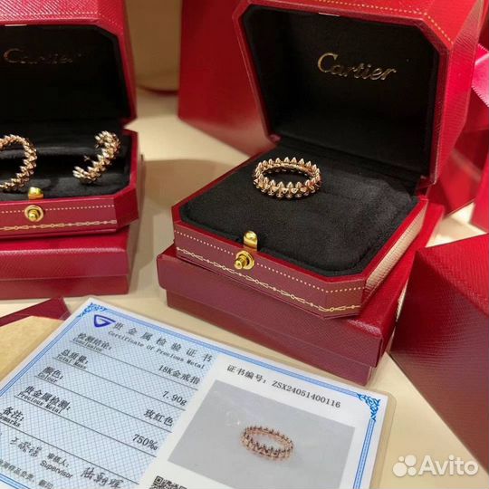 Кольцо Cartier золото 750 пробы