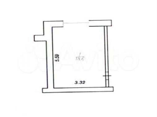 Комната 18,6 м² в 1-к., 4/5 эт.