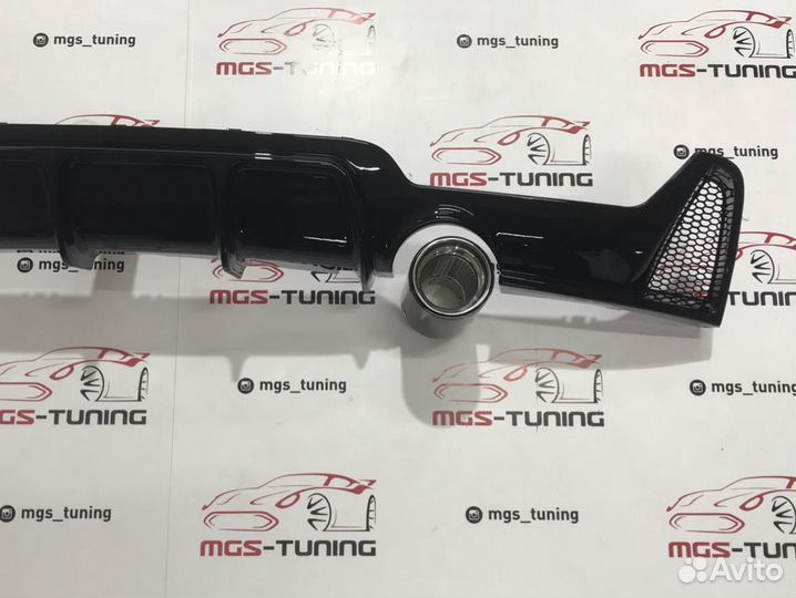 Диффузор BMW 4 F32 Глянцевый 1x1 + Карбон