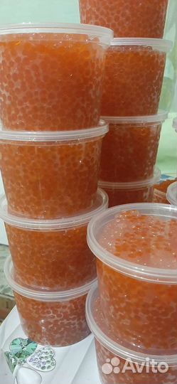 Икра красная, кета и горбуша