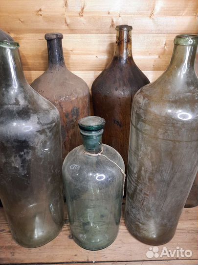 Бутыль Деревенская Света Под Вино 19 век