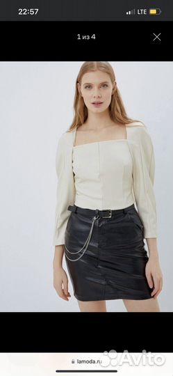 Топ кожаный incity