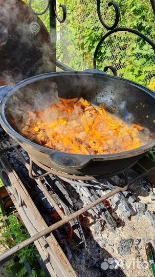 Казан чугунный 22 л. + шумовка