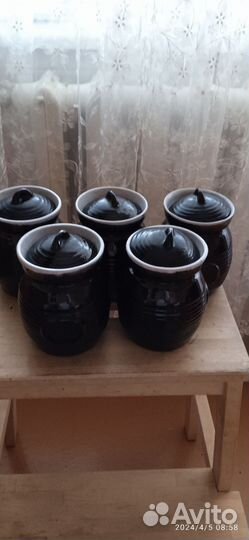 Горшок керамический для запекания 5шт