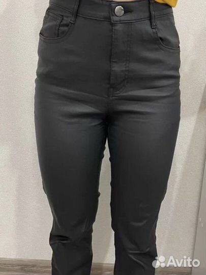 Кожаные брюки скини