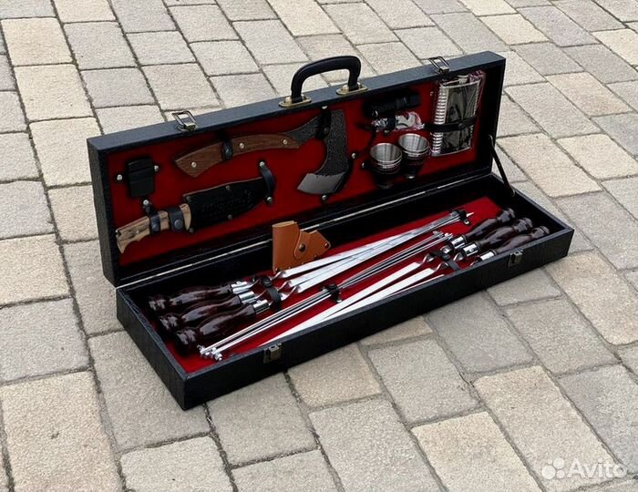 Шашлычный набор в подарочном кейсе
