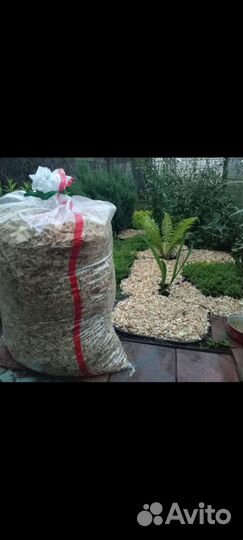 Щепа крашеная,мульча 50литров