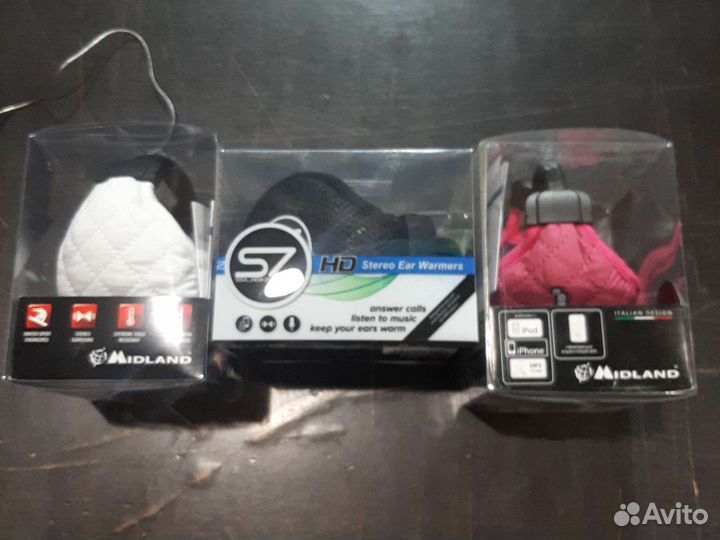 Наушники теплые с микрофоном новые