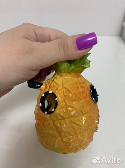 Ананас в аквариум домик рыбки