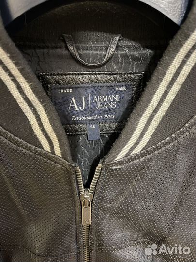 Кожаная куртка Armani jeans 56 размер