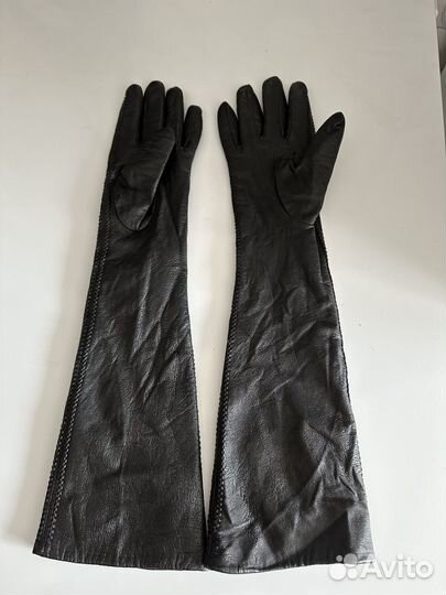 Перчатки длинные кожанные