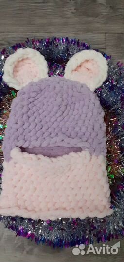 Шапка балаклава зимняя новая ручная работа