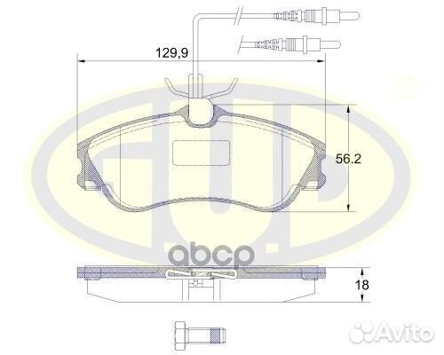 Колодки тормозные дисковые перед GBP063404
